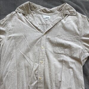 Sonoma Light Beige Casual Button-Down Shirt